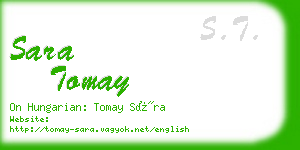 sara tomay business card